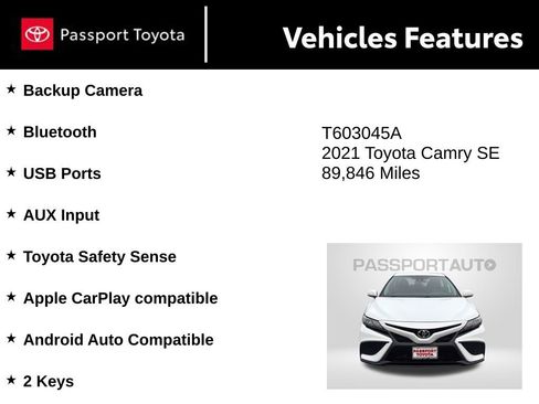 Used 2021 Toyota Camry SE image 9