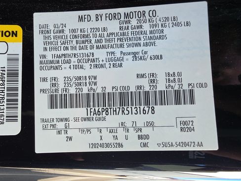 Used 2024 Ford Mustang Coupe RWD image 34