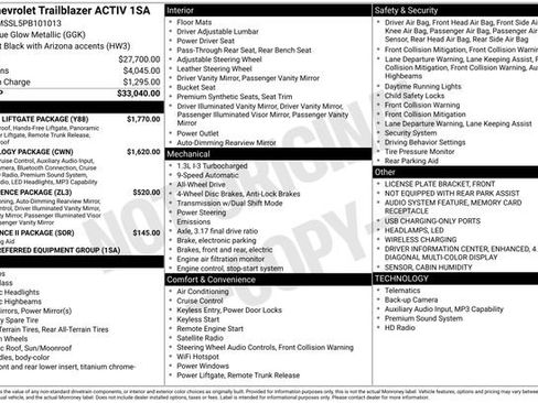 Certified 2023 Chevrolet TrailBlazer ACTIV w/ Sun and Liftgate Package image 21