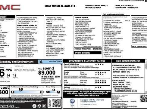 Used 2023 GMC Yukon XL AT4 w/ AT4 Premium Plus Package AWD/4WD image 2