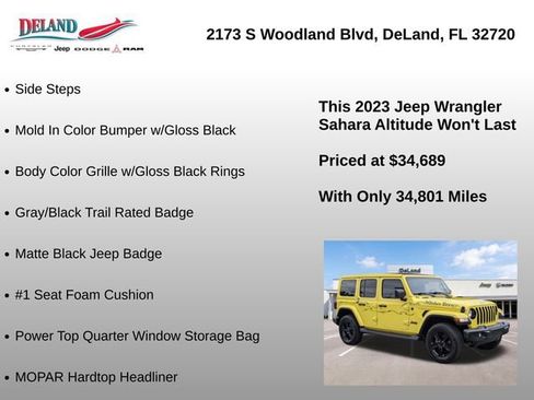 Used 2023 Jeep Wrangler Unlimited Sahara AWD/4WD image 24