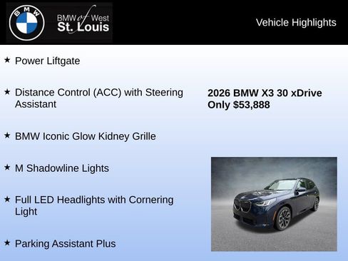 Used 2026 BMW X3 xDrive30i w/ Premium Package AWD/4WD image 22