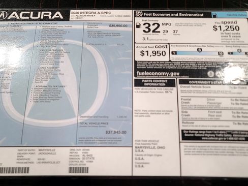 Used 2026 Acura Integra A-Spec FWD image 34