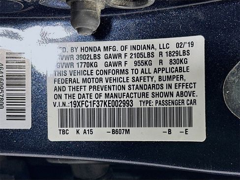 Used 2019 Honda Civic EX image 33