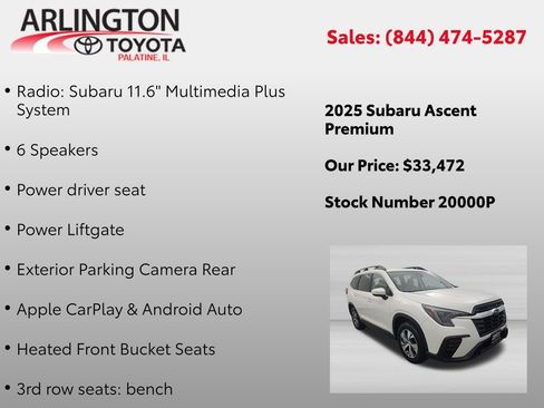 Used 2025 Subaru Ascent Premium AWD/4WD image 2