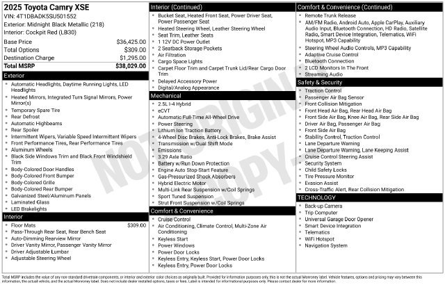 Certified 2025 Toyota Camry XSE AWD/4WD image 31