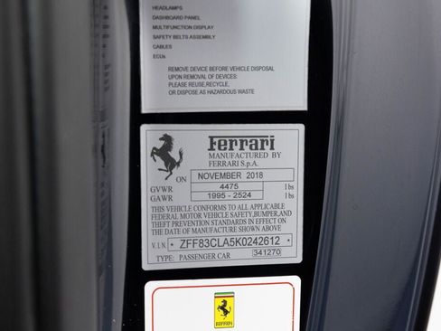 Certified 2019 Ferrari 812 Superfast RWD image 72