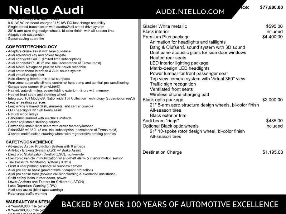 Used 2024 Audi Q8 e-tron Premium Plus w/ Premium Plus Package AWD/4WD image 1