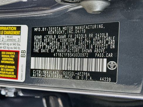 Used 2019 Toyota Avalon Limited w/ Advanced Safety Package FWD image 12