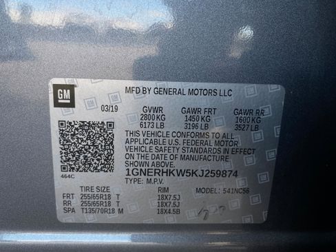 Used 2019 Chevrolet Traverse LT w/ LPO, Floor Liner Package FWD image 20