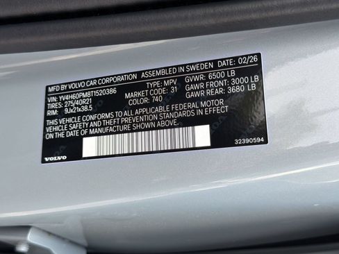 New 2026 Volvo XC90 T8 Ultra w/ Protection Package AWD/4WD image 24