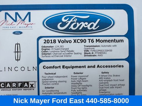 Used 2018 Volvo XC90 T6 Momentum w/ Convenience Package image 36