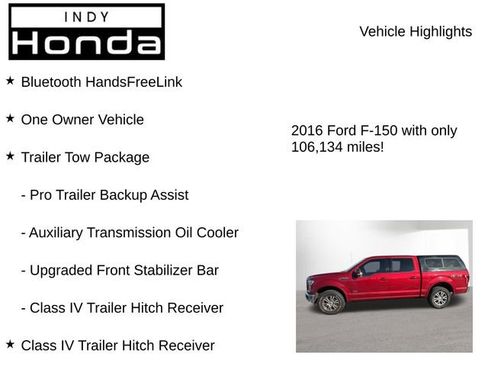 Used 2016 Ford F150 Lariat w/ Equipment Group 501A Mid image 8