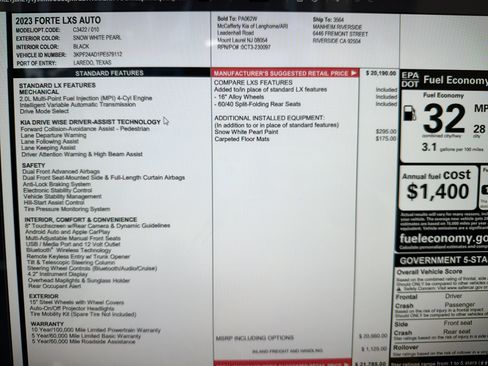 Used 2023 Kia Forte LXS image 21