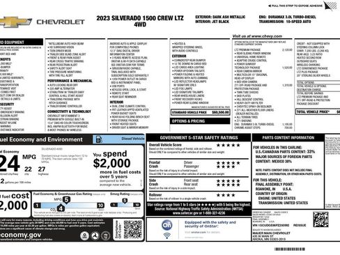 Used 2023 Chevrolet Silverado 1500 LTZ w/ LTZ Premium Package image 3