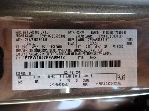 Used 2023 Ford F150 XLT w/ Equipment Group 302A High AWD/4WD image 23