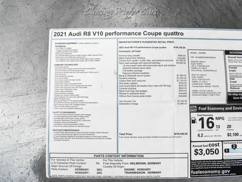 Used 2021 Audi R8 V10 performance AWD/4WD image 63