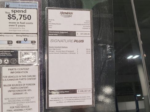 New 2026 Land Rover Range Rover Sport Dynamic SE AWD/4WD image 22