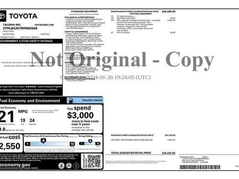 Used 2024 Toyota Tacoma SR5 w/ SR5 Upgrade Package image 54