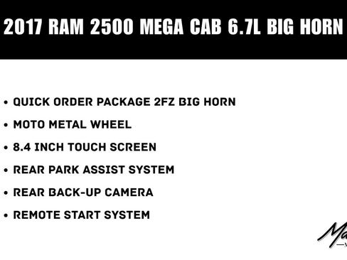 Used 2017 RAM 2500 Big Horn AWD/4WD image 2