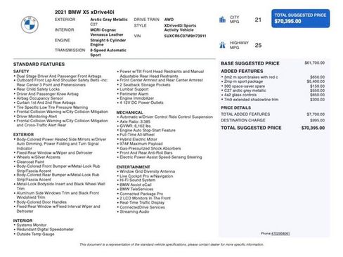 Used 2021 BMW X5 xDrive40i AWD/4WD image 4