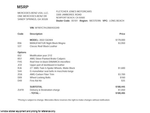 Used 2022 Mercedes-Benz G 63 AMG 4MATIC image 3