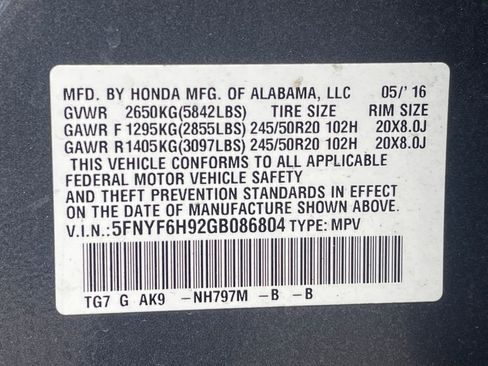Used 2016 Honda Pilot Touring image 32