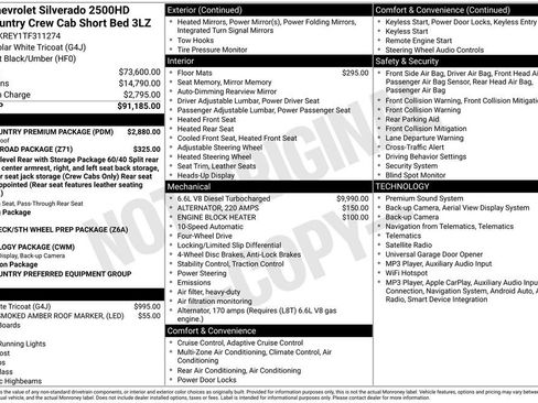 New 2026 Chevrolet Silverado 2500 High Country w/ High Country Premium Package AWD/4WD image 22