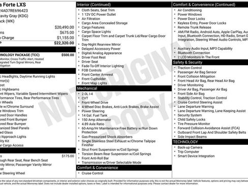 Used 2024 Kia Forte LXS w/ LXS Technology Package image 11