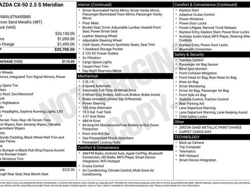 New 2026 MAZDA CX-50 Meridian Edition w/ Cargo Package image 6