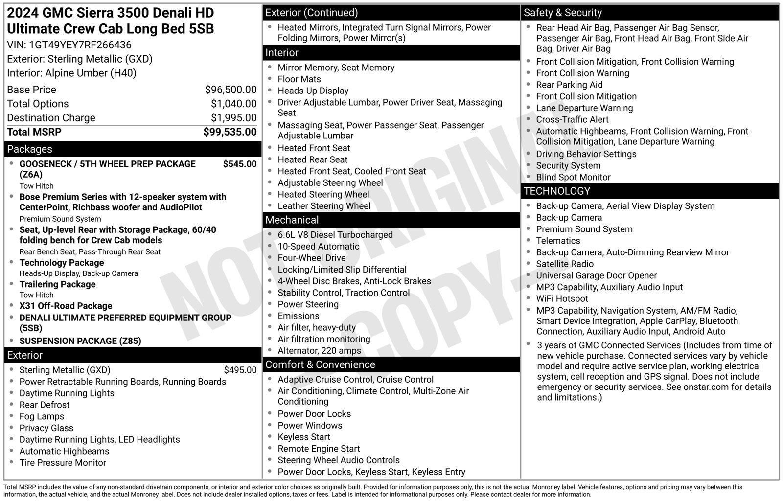 Used 2024 GMC Sierra 3500 Denali Ultimate AWD/4WD image 24