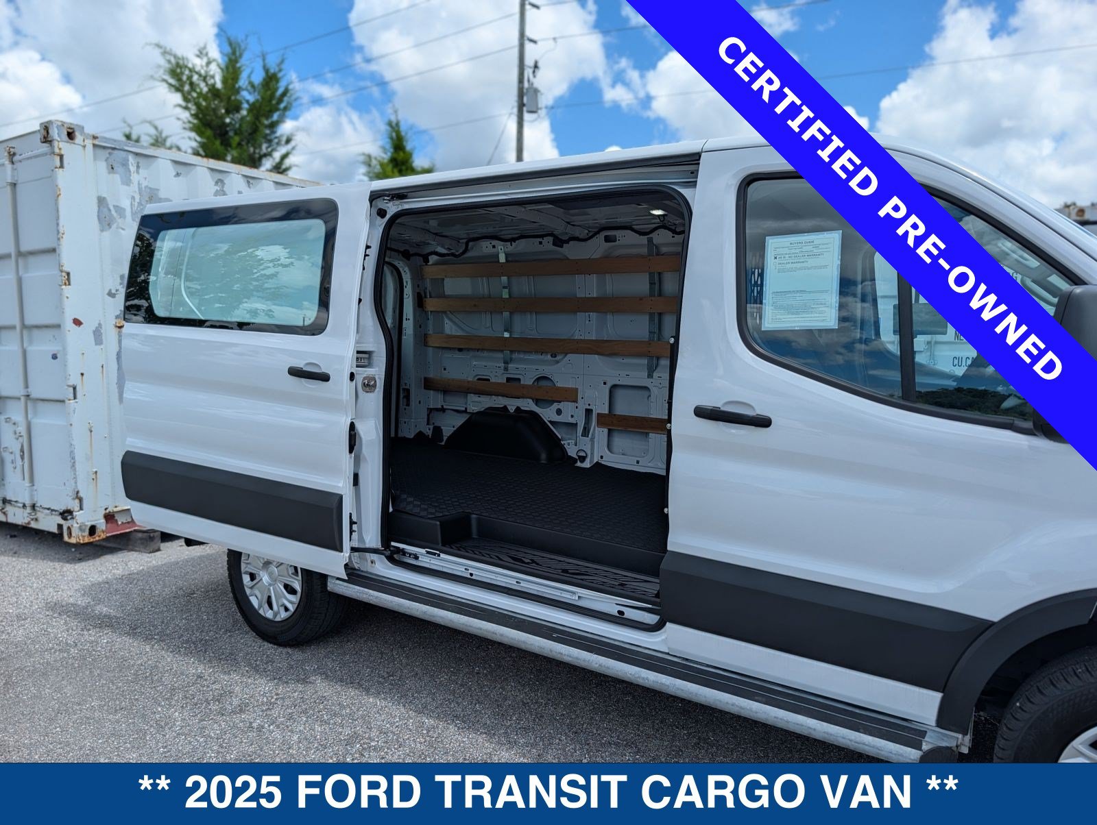 Certified 2025 Ford Transit 250 Low Roof w/ Exterior Upgrade Package RWD image 16