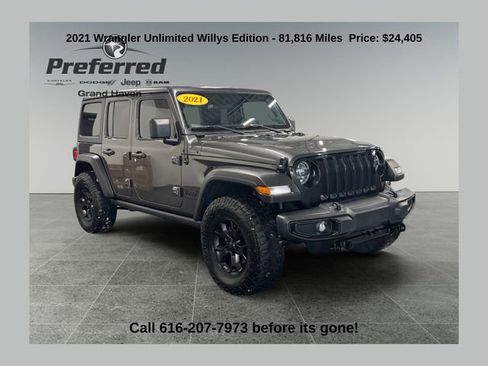 Used 2021 Jeep Wrangler Unlimited Sport image 1