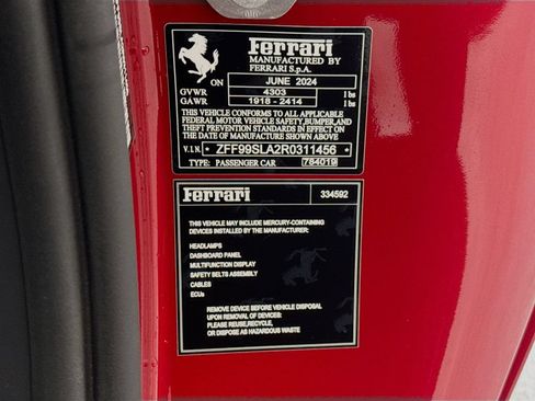 Used 2024 Ferrari 296 GTB RWD image 35