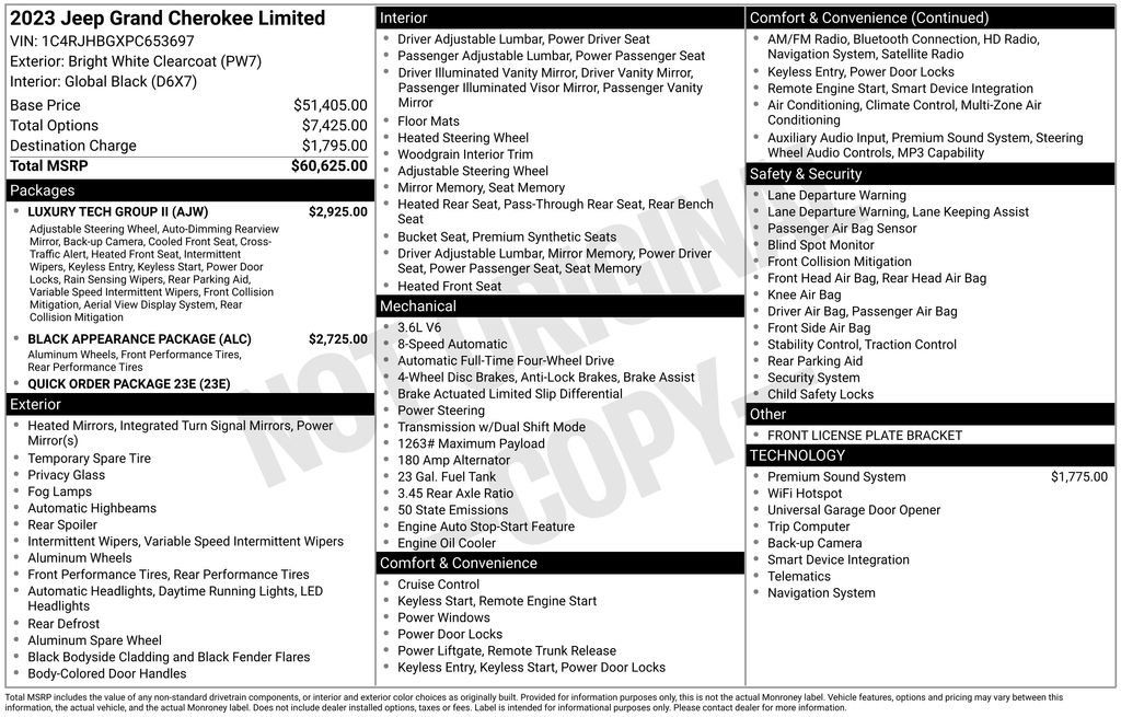 Used 2023 Jeep Grand Cherokee Limited w/ Luxury Tech Group II AWD/4WD image 10