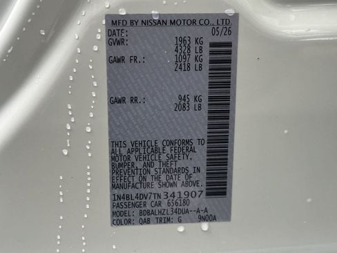 New 2026 Nissan Altima 2.5 SV FWD image 27