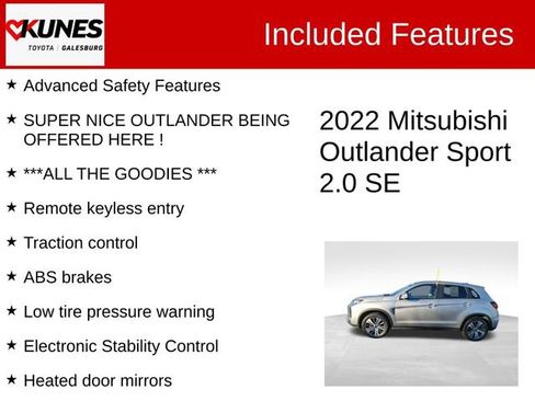 Used 2022 Mitsubishi Outlander Sport SE image 3