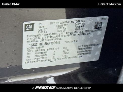 Used 2017 GMC Yukon XL Denali w/ Open Road Package image 16