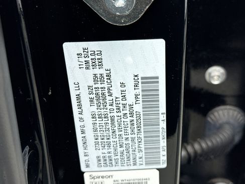 Used 2019 Honda Ridgeline RTL-E image 26