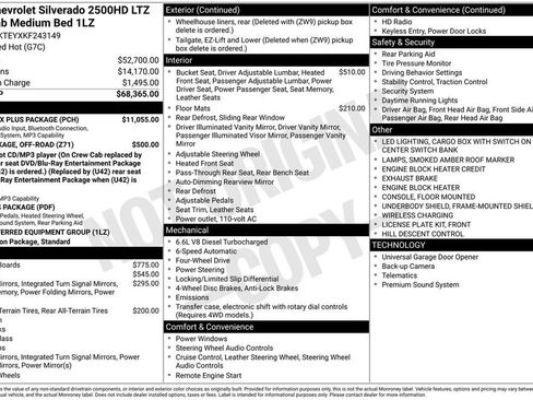 Used 2019 Chevrolet Silverado 2500 LTZ w/ Duramax Plus Package image 4