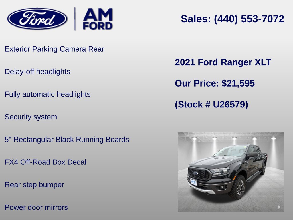 Used 2021 Ford Ranger XLT w/ Equipment Group 301A Mid AWD/4WD image 31