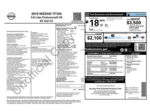 Used 2019 Nissan Titan SV w/ SV Convenience Package RWD image 3