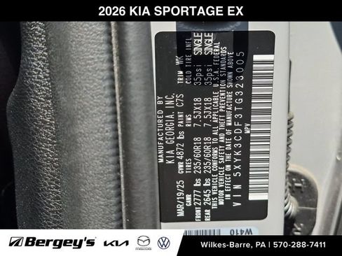 Certified 2026 Kia Sportage EX w/ EX Panorama Roof Package AWD/4WD image 31