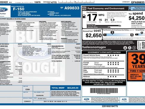 Used 2016 Ford F150 XLT w/ Equipment Group 302A Luxury image 1