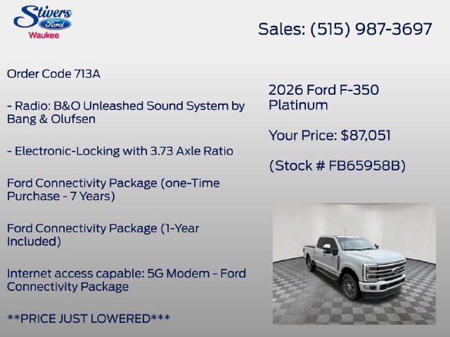 Used 2026 Ford F350 Platinum w/ Platinum Plus Package AWD/4WD image 28