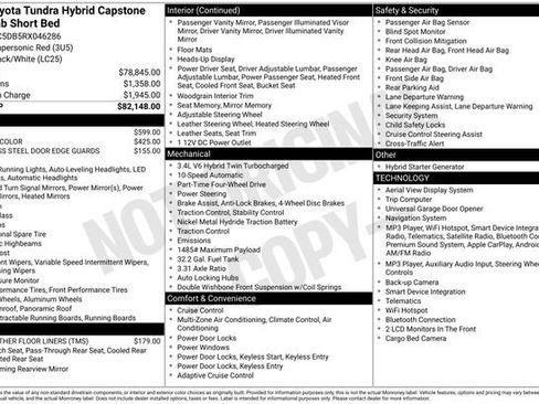 Used 2024 Toyota Tundra Capstone AWD/4WD image 37
