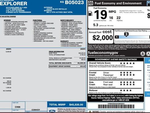 Used 2019 Ford Explorer XLT w/ Equipment Group 202A image 4
