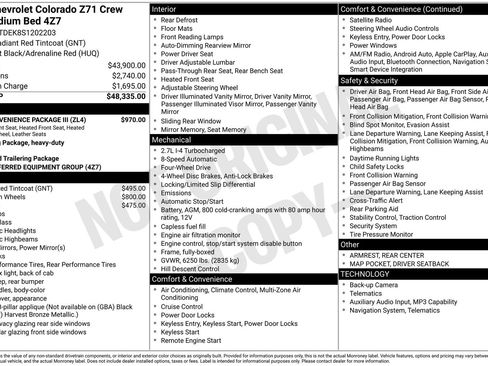Used 2025 Chevrolet Colorado Z71 w/ Z71 Convenience Package 2 AWD/4WD image 41