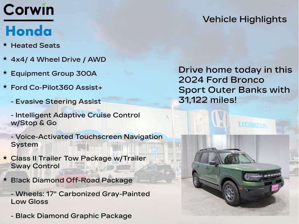 Used 2024 Ford Bronco Sport Outer Banks AWD/4WD image 7