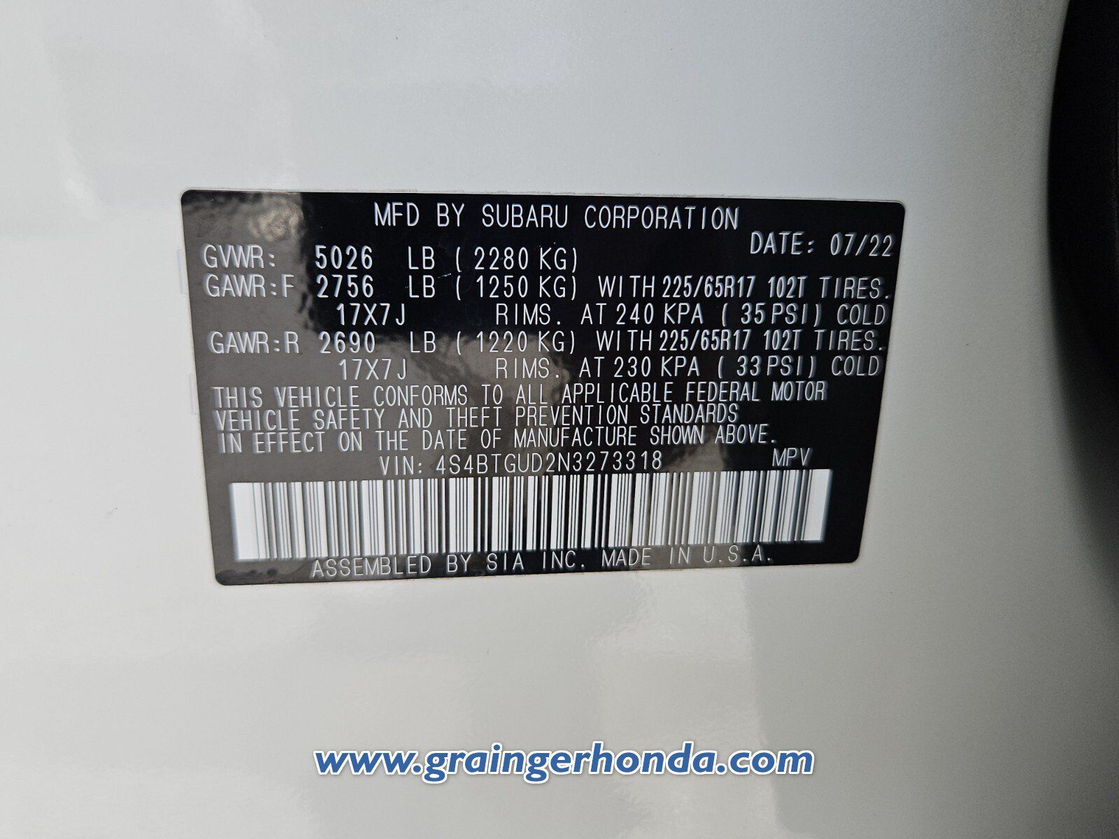 Used 2022 Subaru Outback Wilderness AWD/4WD image 14